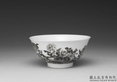 图片[2]-Bowl with ink peony in falangcai painted enamels, Qing dynasty, Yongzheng reign 1723-1735-China Archive